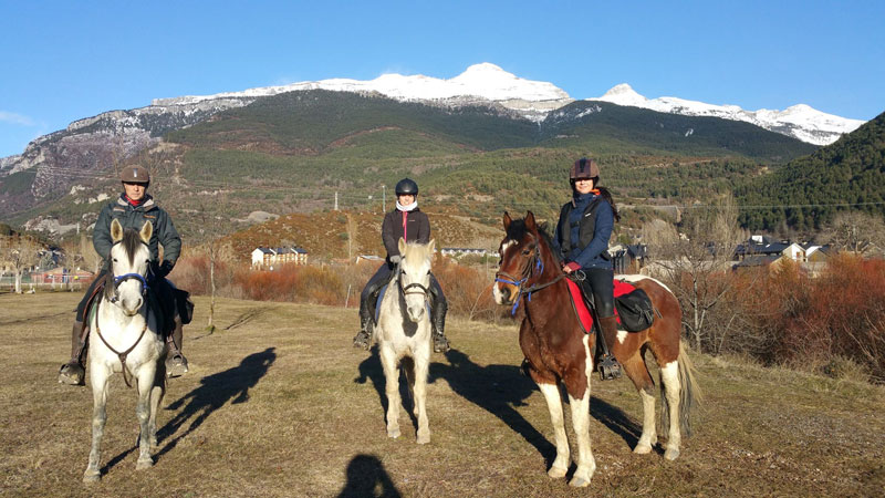 excursion invierno caballos jaca