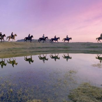 desierto de las bardenas a caballo