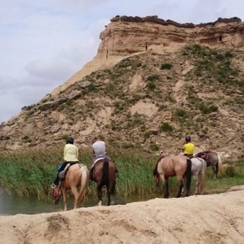 desierto de las bardenas a caballo