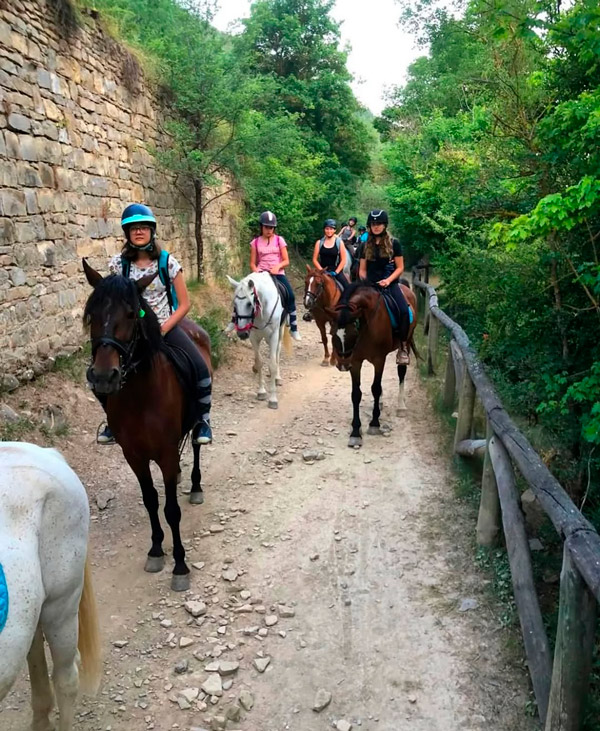 ruta a caballo en los capamentos hipicos